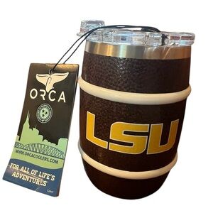 LSU Football Barrel Orca Stainless Steel Chaser Mug 12 oz NWT